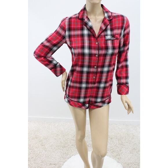 Victoria's Secret One Piece Romper Pjs Pajamas Lumberjack Plaid Soft Flannel XS - Picture 5 of 9